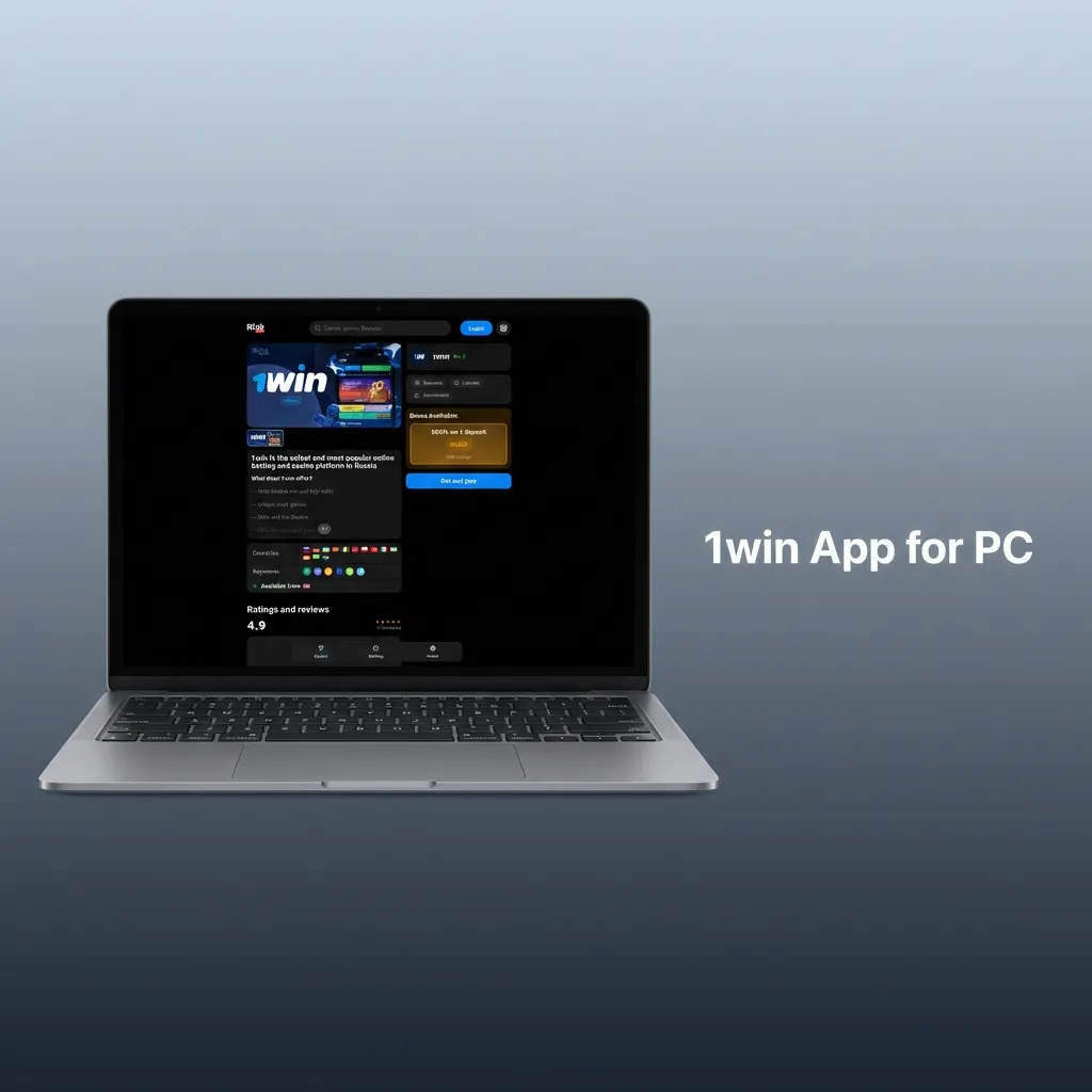1win desktop interface showing betting markets and casino games accessible through web browser on PC