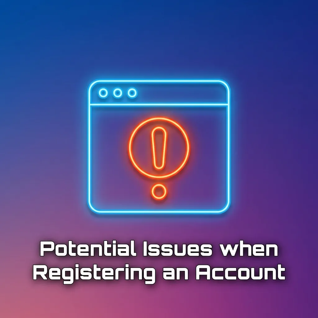 Troubleshooting guide showing common account registration problems and solutions including confirmation codes and verification