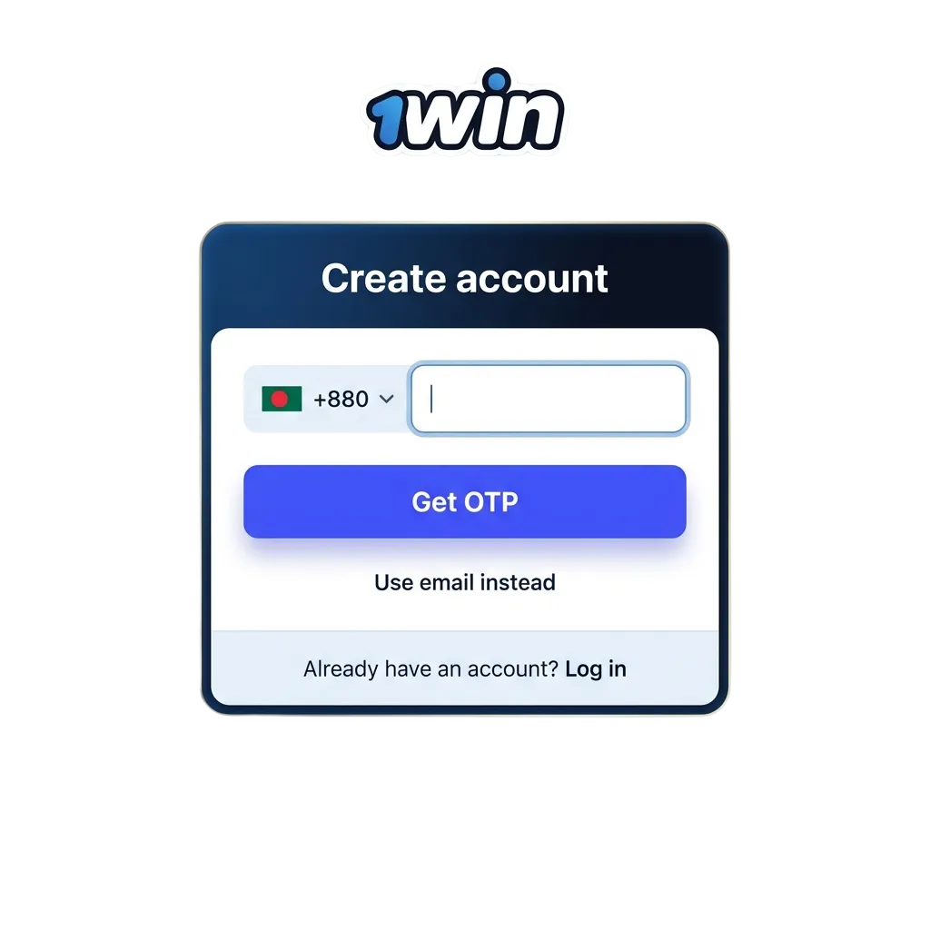 1win platform registration, login and verification interface for casino games and sports betting access