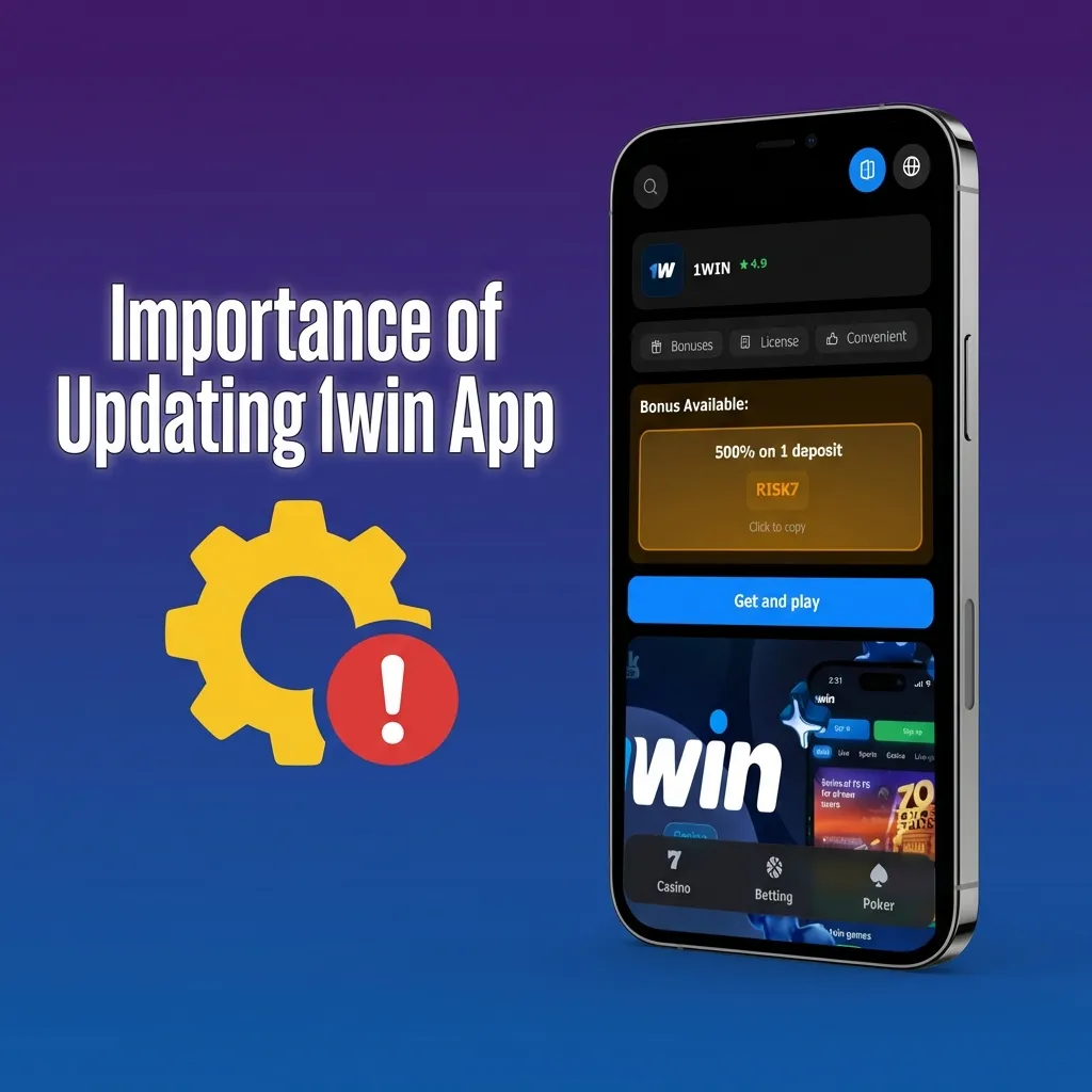 Updated 1win app on smartphone showing new features, enhanced security, and faster betting market access