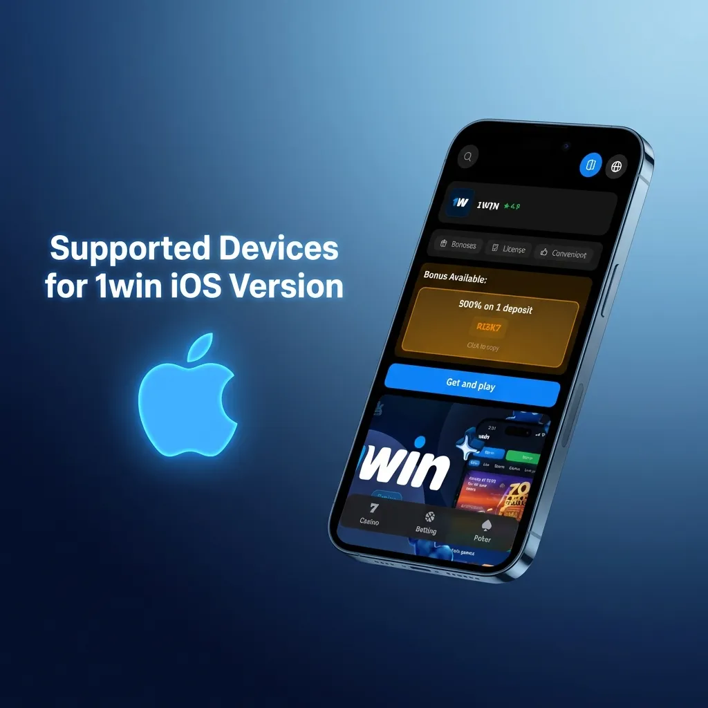 1win iOS app compatible devices including iPhone SE, iPhone 11-15, iPad Air, Pro, and Mini models from 2017 onward