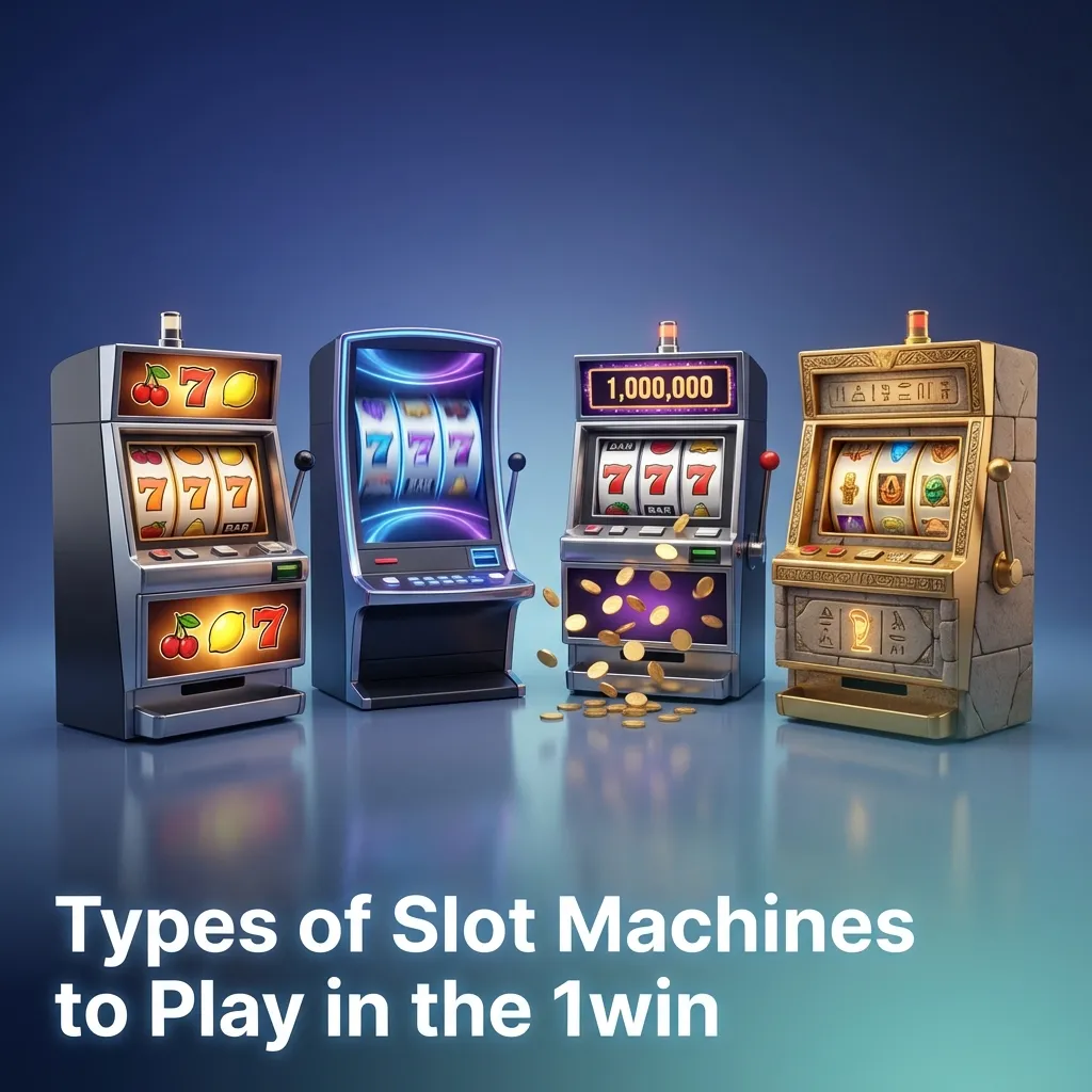 Colorful slot machine reels displaying various game types available on 1win casino platform with 15,000+ titles